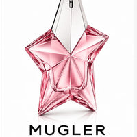 Mugler Angel Blush Eau de Parfum bottle on white background