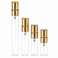 Perfume sample atomisers on white background