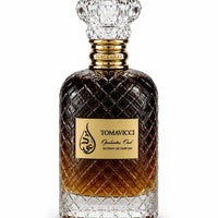 Tomavicci Opulentia Oud Extrait de Parfum bottle on white background