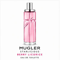Mugler Starlicious Berry Licorice Eau de Toilette bottle on white background