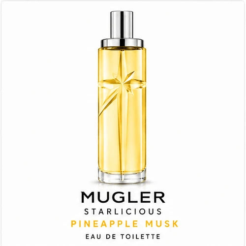 Mugler Starlicious Pineapple Musk Eau de Toilette bottle on white background